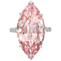 Cute Female Princess Pink Stone Ring