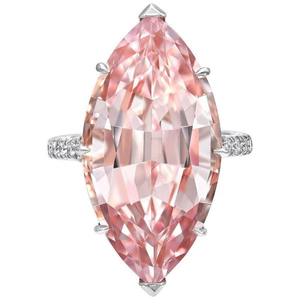 Cute Female Princess Pink Stone Ring